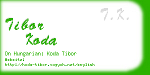 tibor koda business card